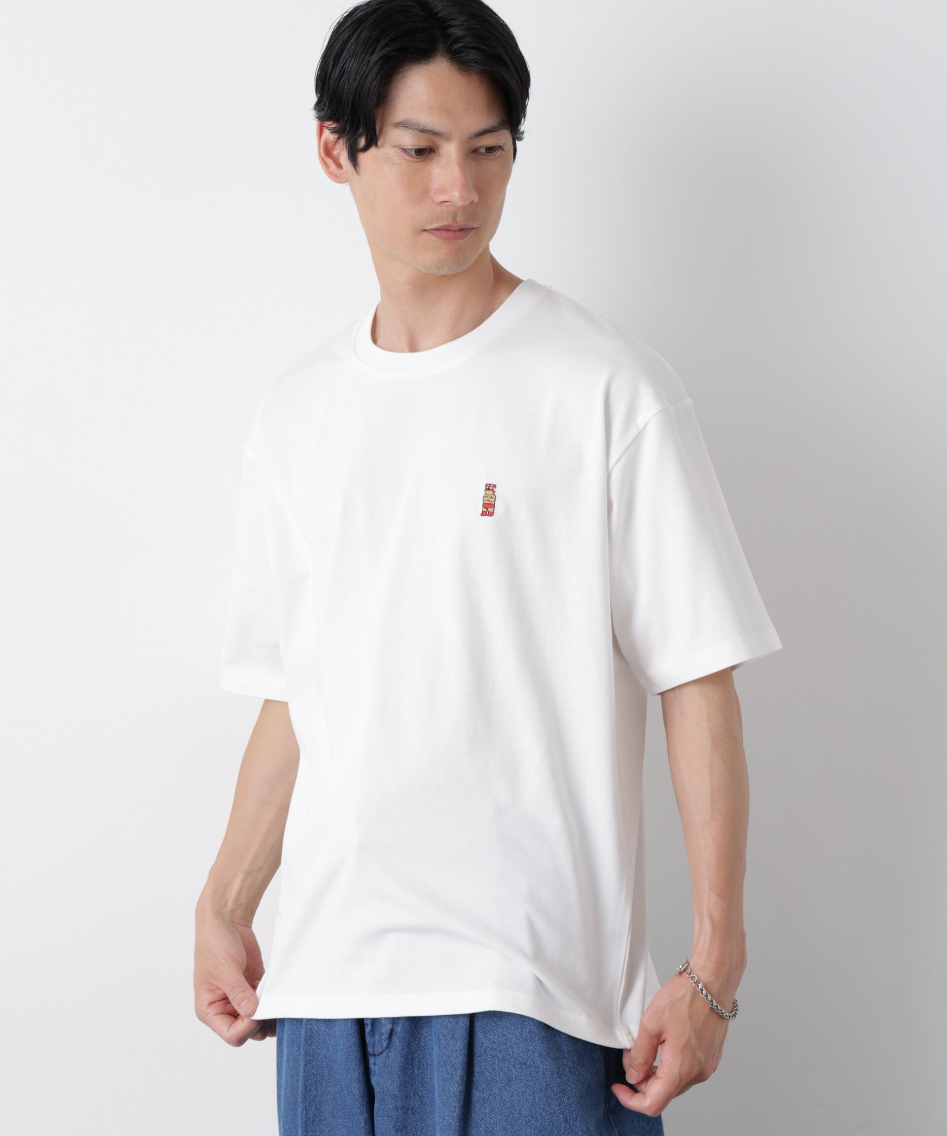 nano･universe「ナノベア ワイドTシャツ半袖 プロレス」|Tシャツ・カットソー|