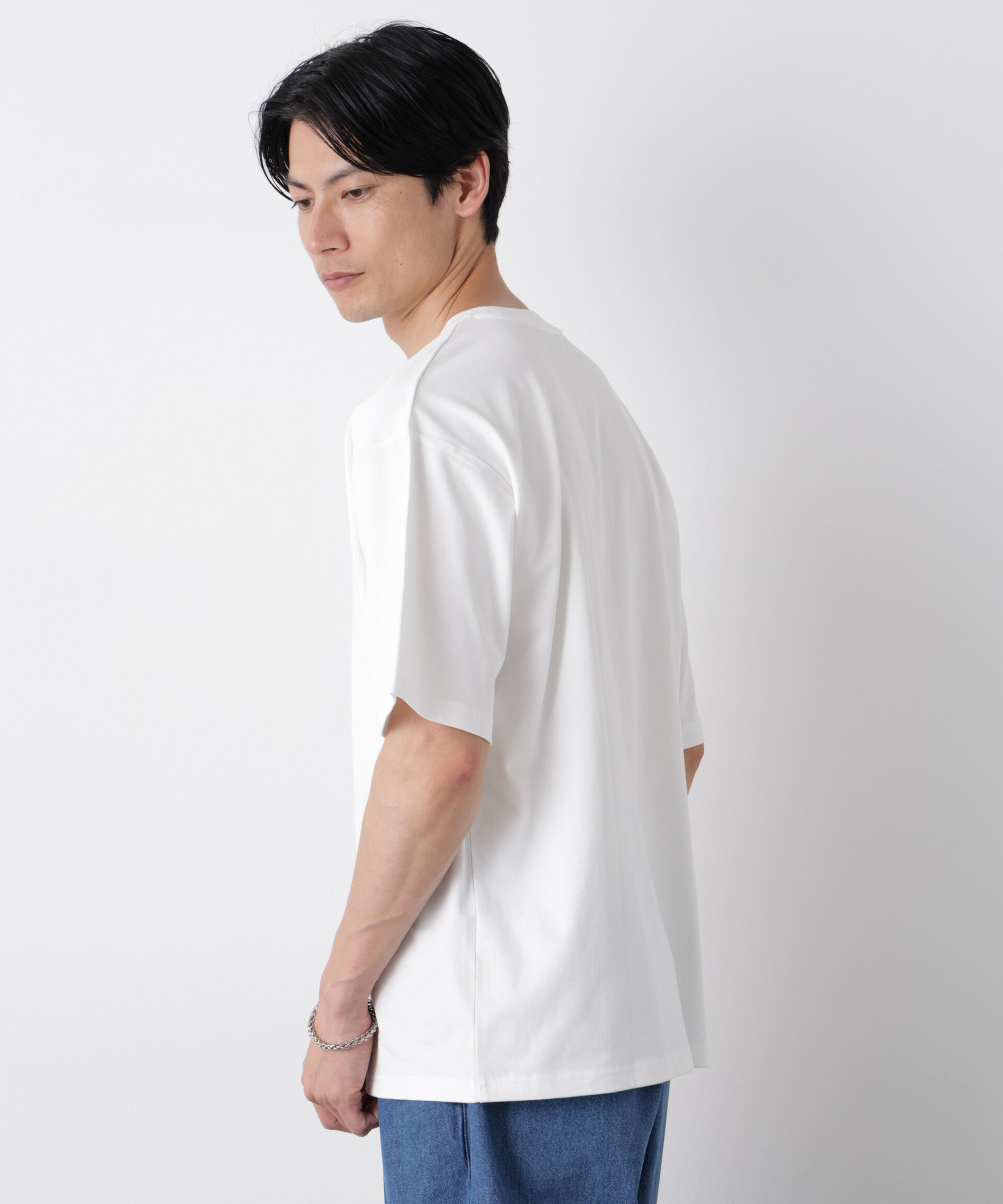 nano･universe「ナノベア ワイドTシャツ半袖 プロレス」|Tシャツ・カットソー|