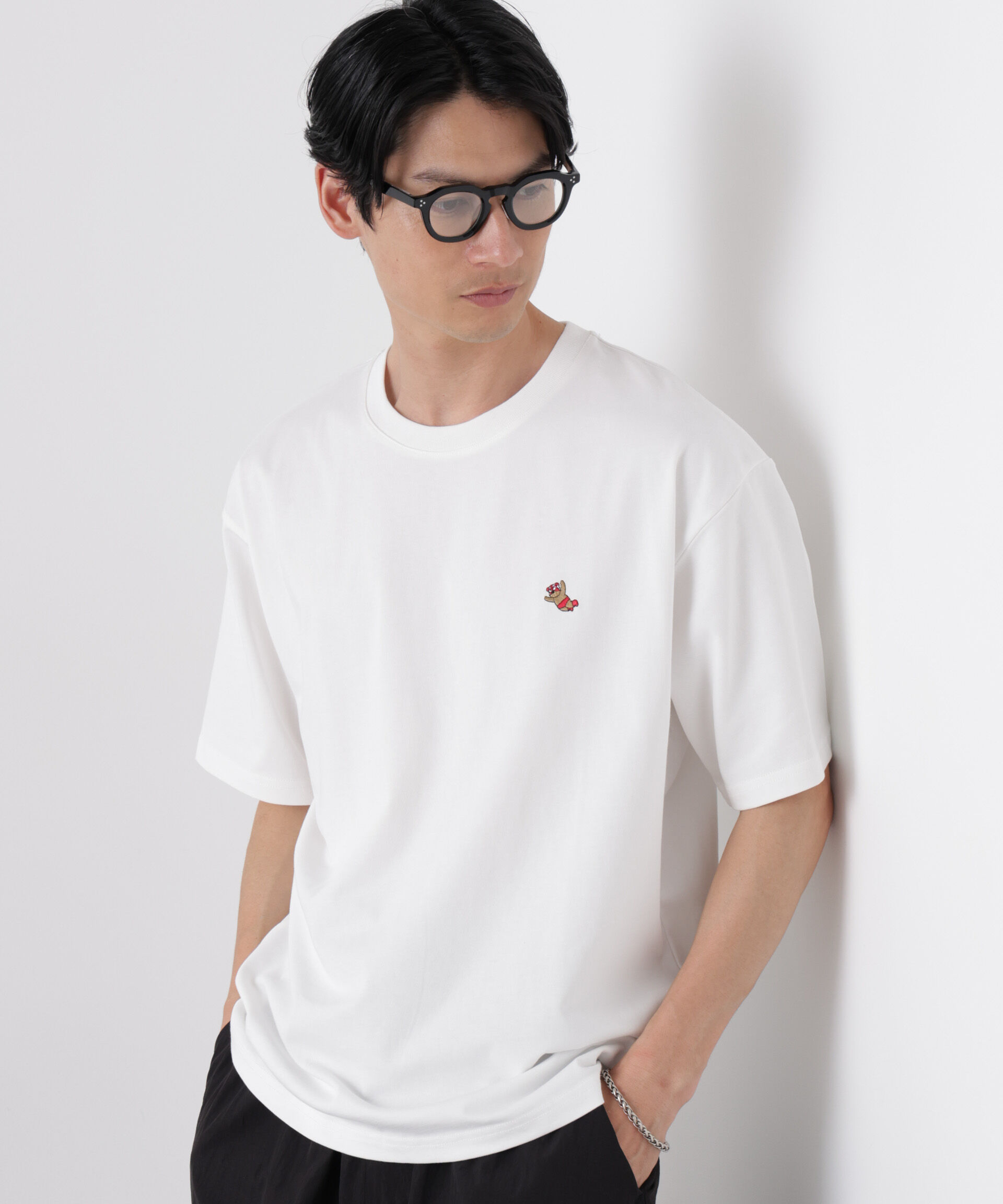 nano･universe「ナノベア ワイドTシャツ半袖 プロレス」|Tシャツ・カットソー|