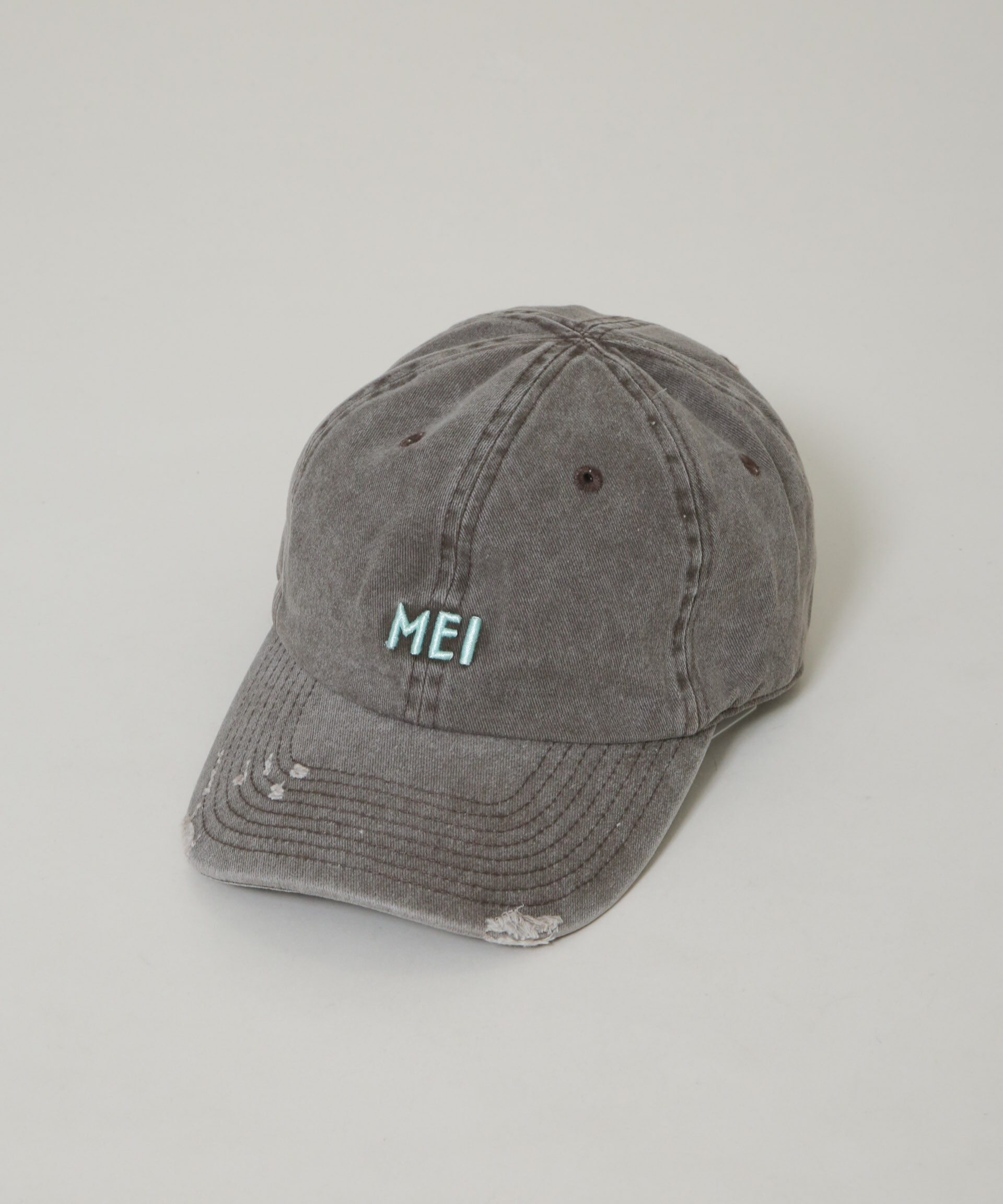 nano･universe「MEI/MEI PIGMENTWASH & DAMAGE CAP」|キャップ・キャスケット|ブラウン