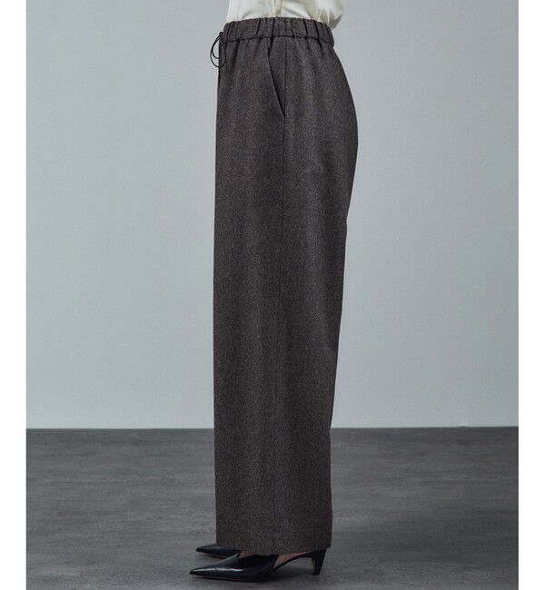 SALON adam et rope'「【WEB限定】ウォッシャブルウールカシミヤワイドパンツ」|チノ|