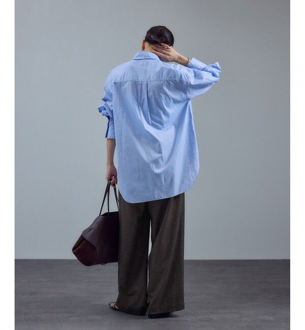 SALON adam et rope'「【WEB限定】ウォッシャブルウールカシミヤワイドパンツ」|チノ|