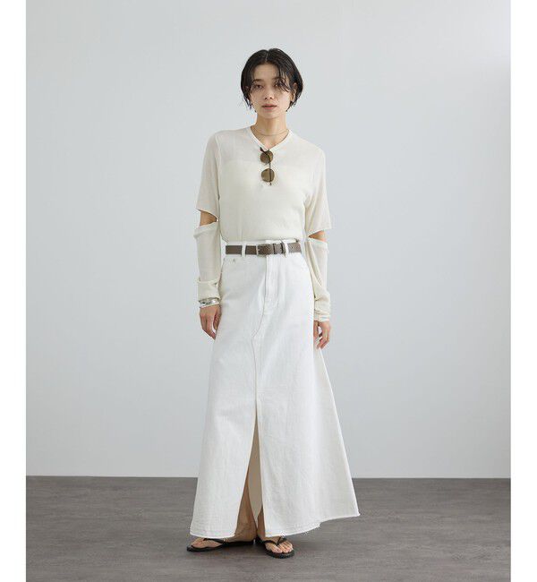 SALON adam et rope'「【WEB限定】リメイクライクデニムスカート」|スカート|