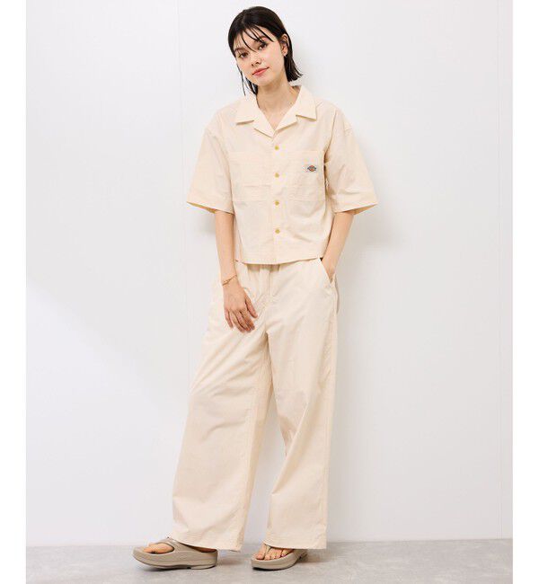 Rope&rsquo;Picnic「【Dickies】コットンダンプドロストリラックスパンツ」|チノ|