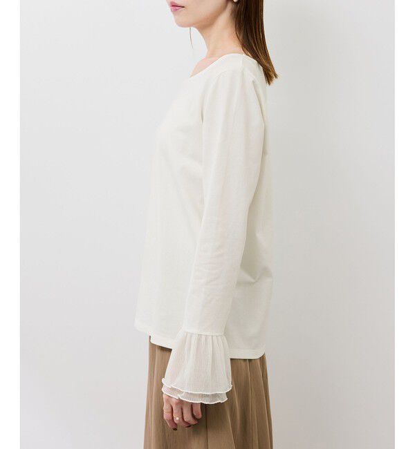 Rope&rsquo;Picnic「袖ラメシアープリーツカットトップス」|Tシャツ・カットソー|