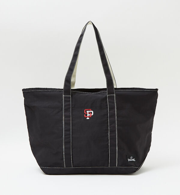 ABAHOUSE「【SPALDING / スポルティング】 COLLEGE TOTE BAG」|トートバッグ|ブラック
