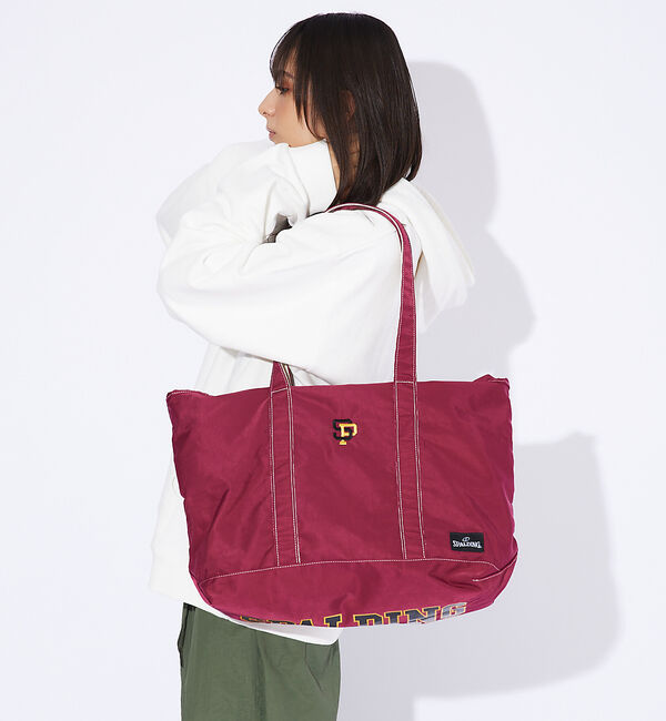 ABAHOUSE「【SPALDING / スポルティング】 COLLEGE TOTE BAG」|トートバッグ|ワイン