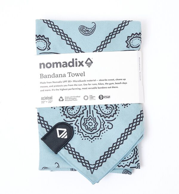 ABAHOUSE「【NOMADIX / ノマディックス】Bandana Towel: Paisle」|タオル|サックスブルー