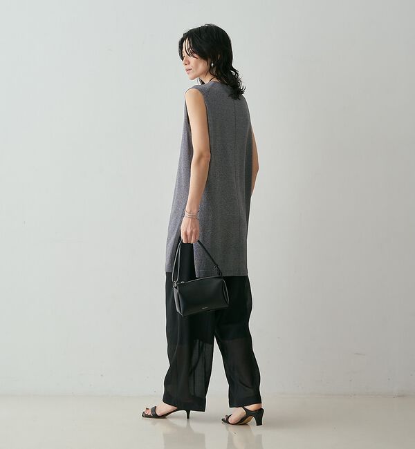 qualite「【接触冷感・セットアップ対応】レーヨンストレッチニットチュニック【予約】」|ワンピース|