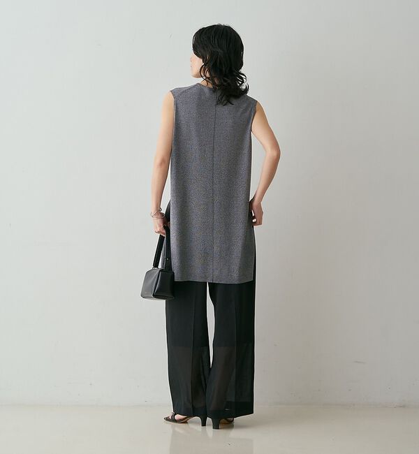 qualite「【接触冷感・セットアップ対応】レーヨンストレッチニットチュニック【予約】」|ワンピース|