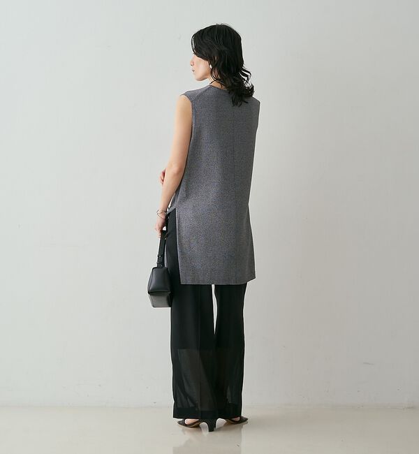 qualite「【接触冷感・セットアップ対応】レーヨンストレッチニットチュニック【予約】」|ワンピース|