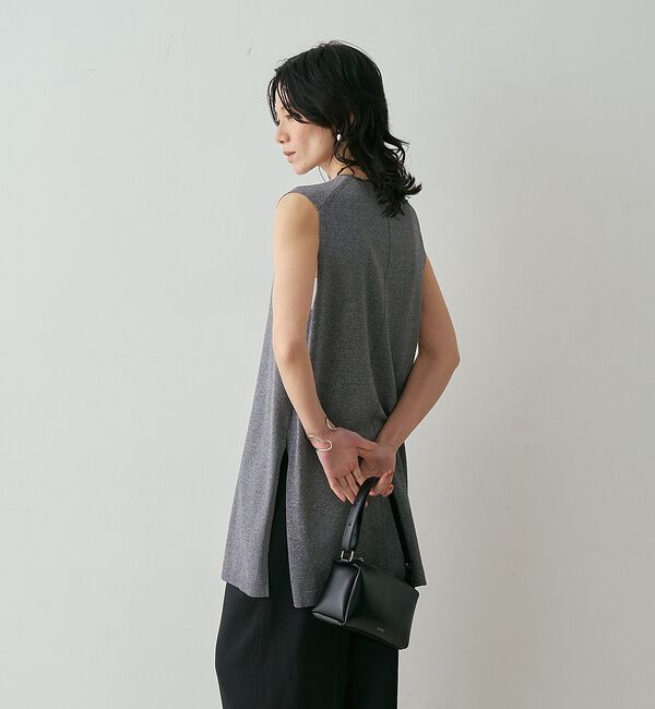 qualite「【接触冷感・セットアップ対応】レーヨンストレッチニットチュニック【予約】」|ワンピース|
