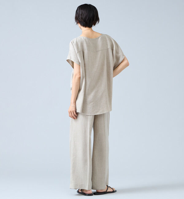 Liesse「《定番》麻調タックワイドパンツ（セットアップ可）」|その他|