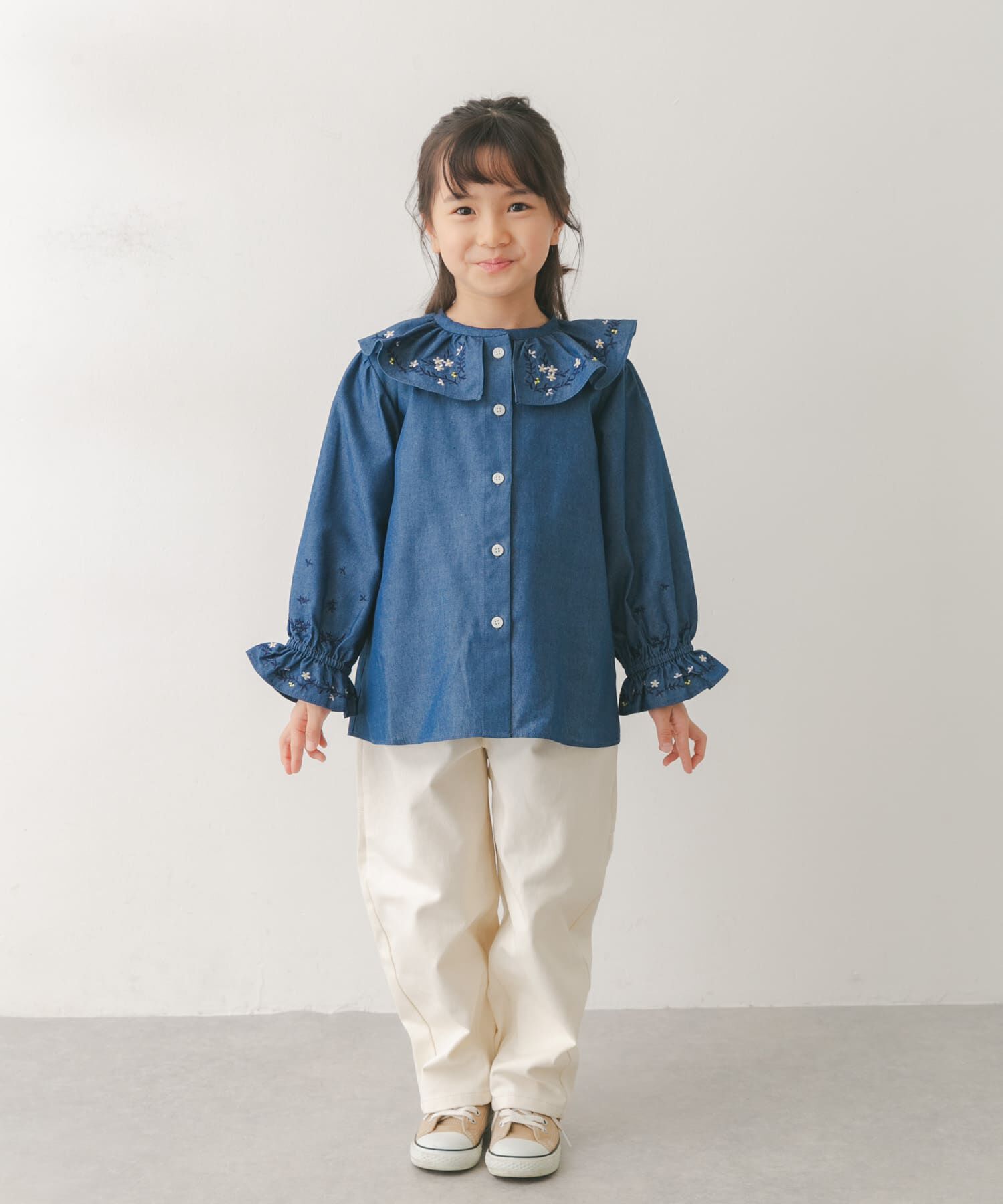 URBAN RESEARCH DOORS「『150サイズあり』フリルカラー刺繍ブラウス(KIDS)」|その他|