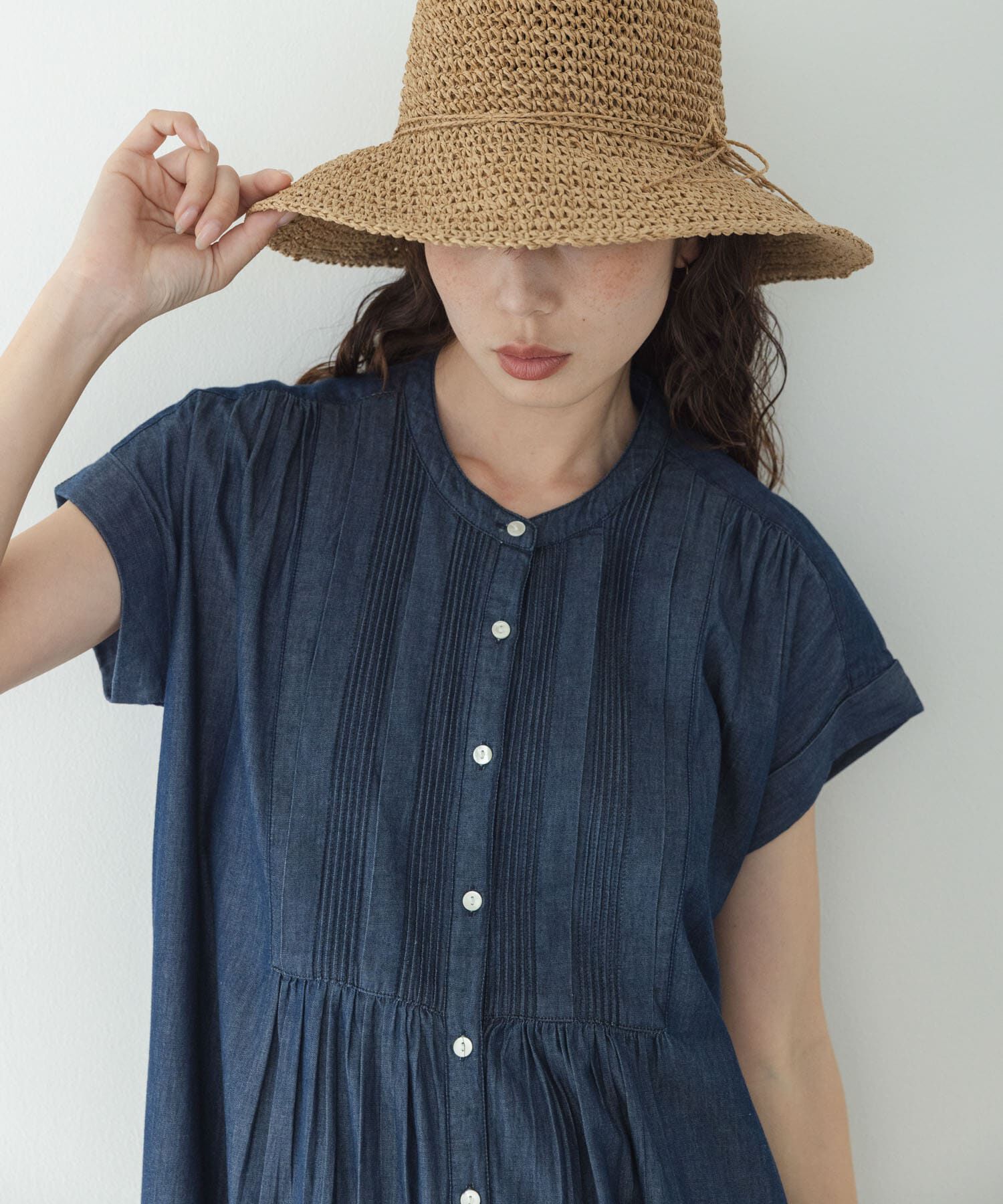 Sonny Label 「デニムピンタックヨークフレンチワンピース」|ワンピース|