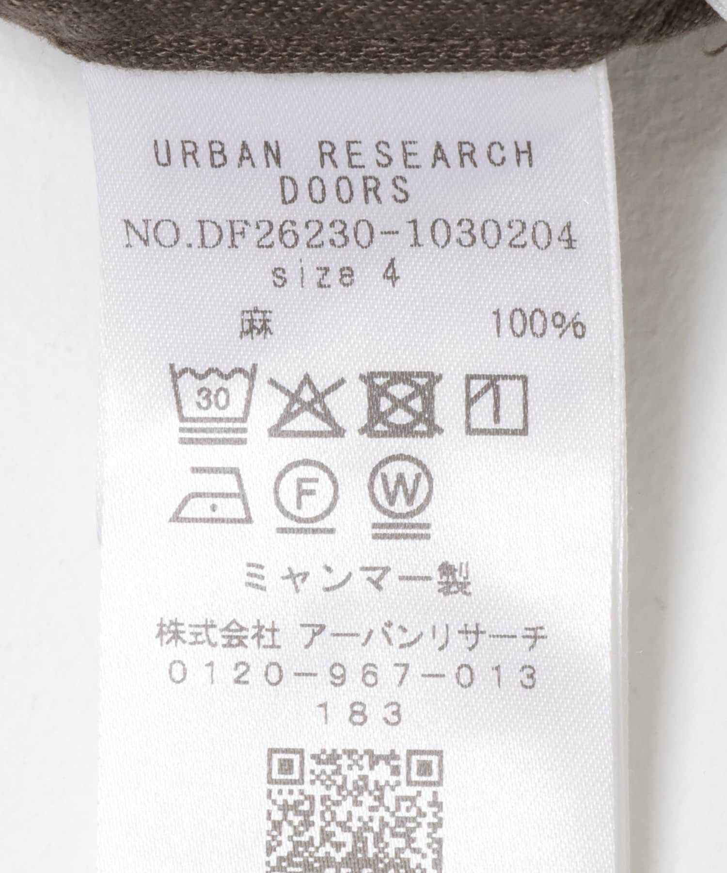 URBAN RESEARCH DOORS「FORK&SPOON　フレンチリネンオープンカラーショートスリーブシャツ」|シャツ・ブラウス|