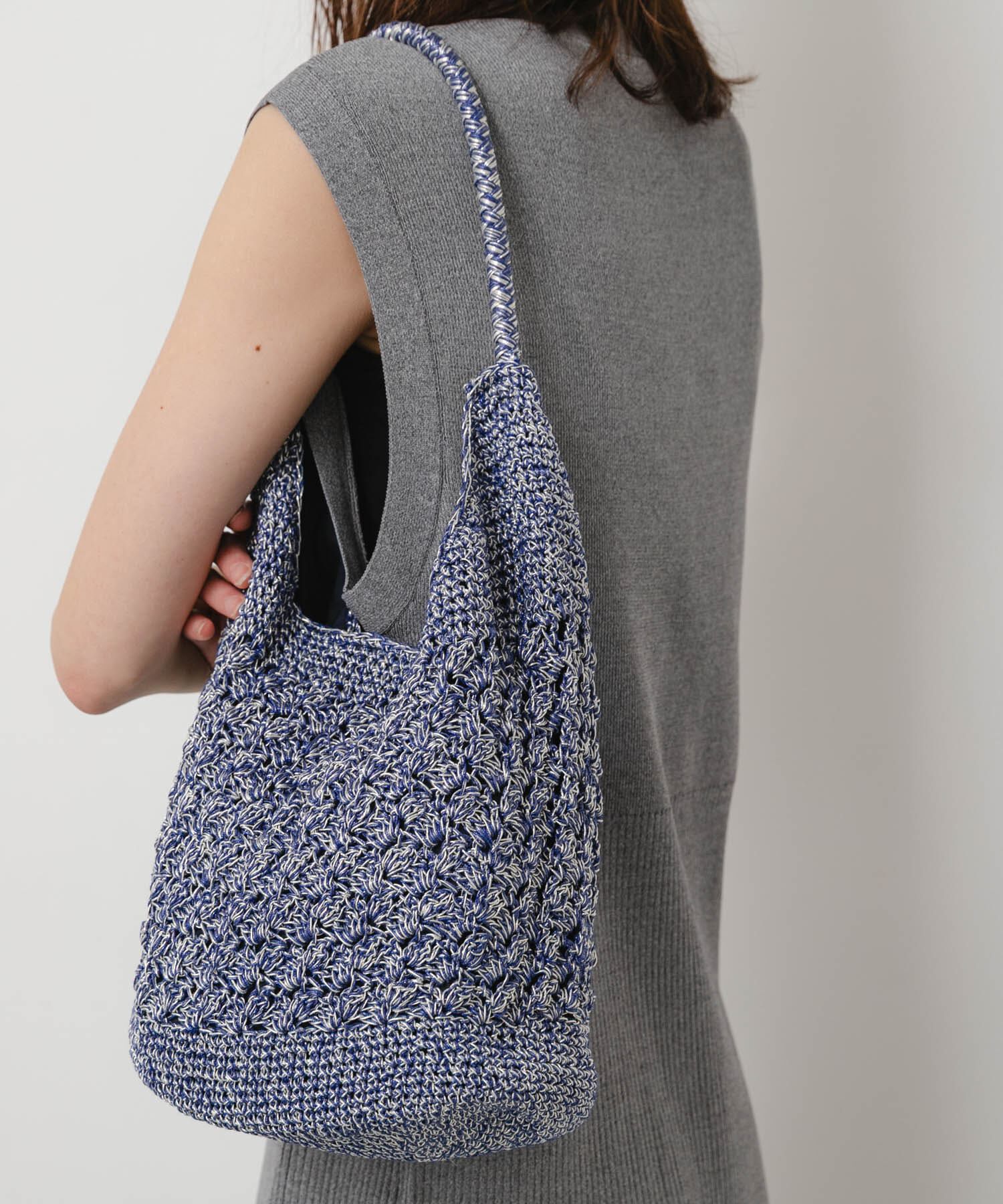 SENSE OF PLACE by URBAN RESEARCH「メタリックヤーンバッグ」|かごバッグ|
