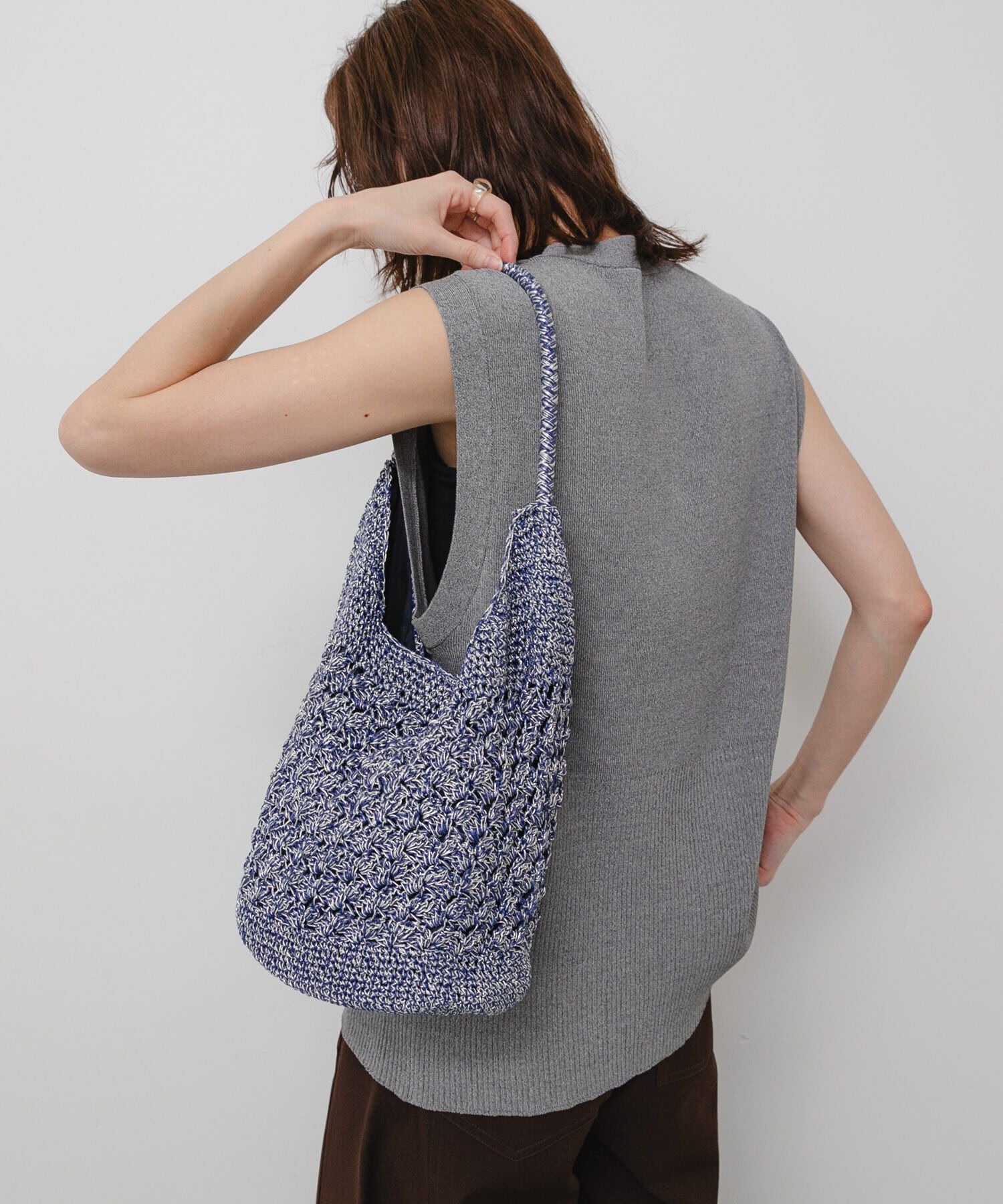 SENSE OF PLACE by URBAN RESEARCH「メタリックヤーンバッグ」|かごバッグ|