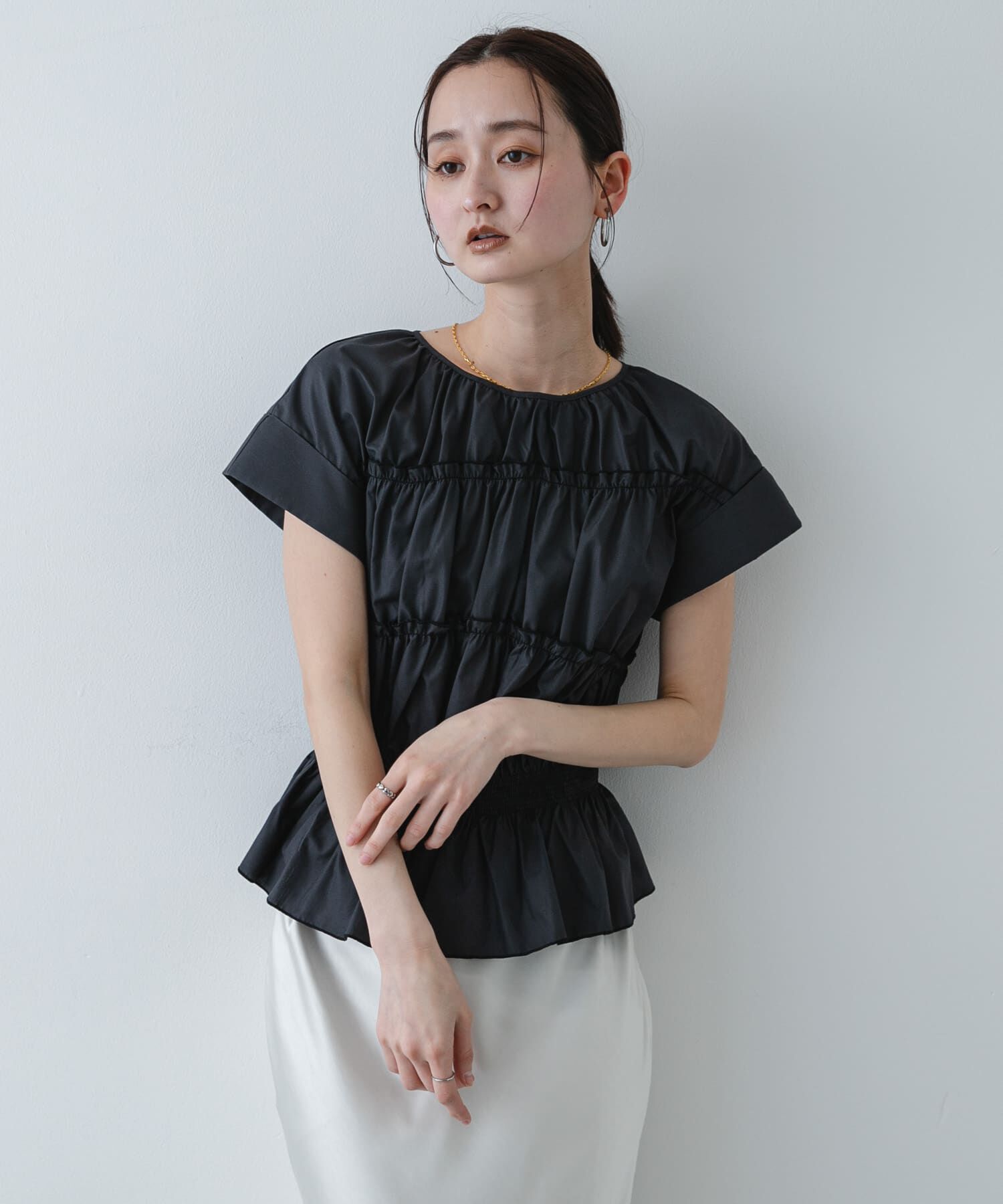 SENSE OF PLACE by URBAN RESEARCH「ロールアップシャーリングブラウス」|シャツ・ブラウス|