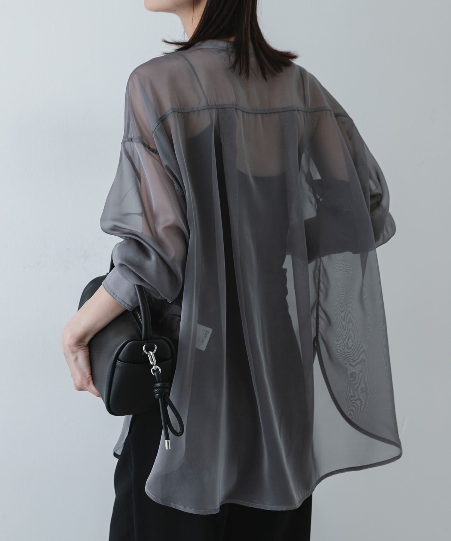 SENSE OF PLACE by URBAN RESEARCH「バンドカラーシャンブレーシアーシャツ」|シャツ・ブラウス|