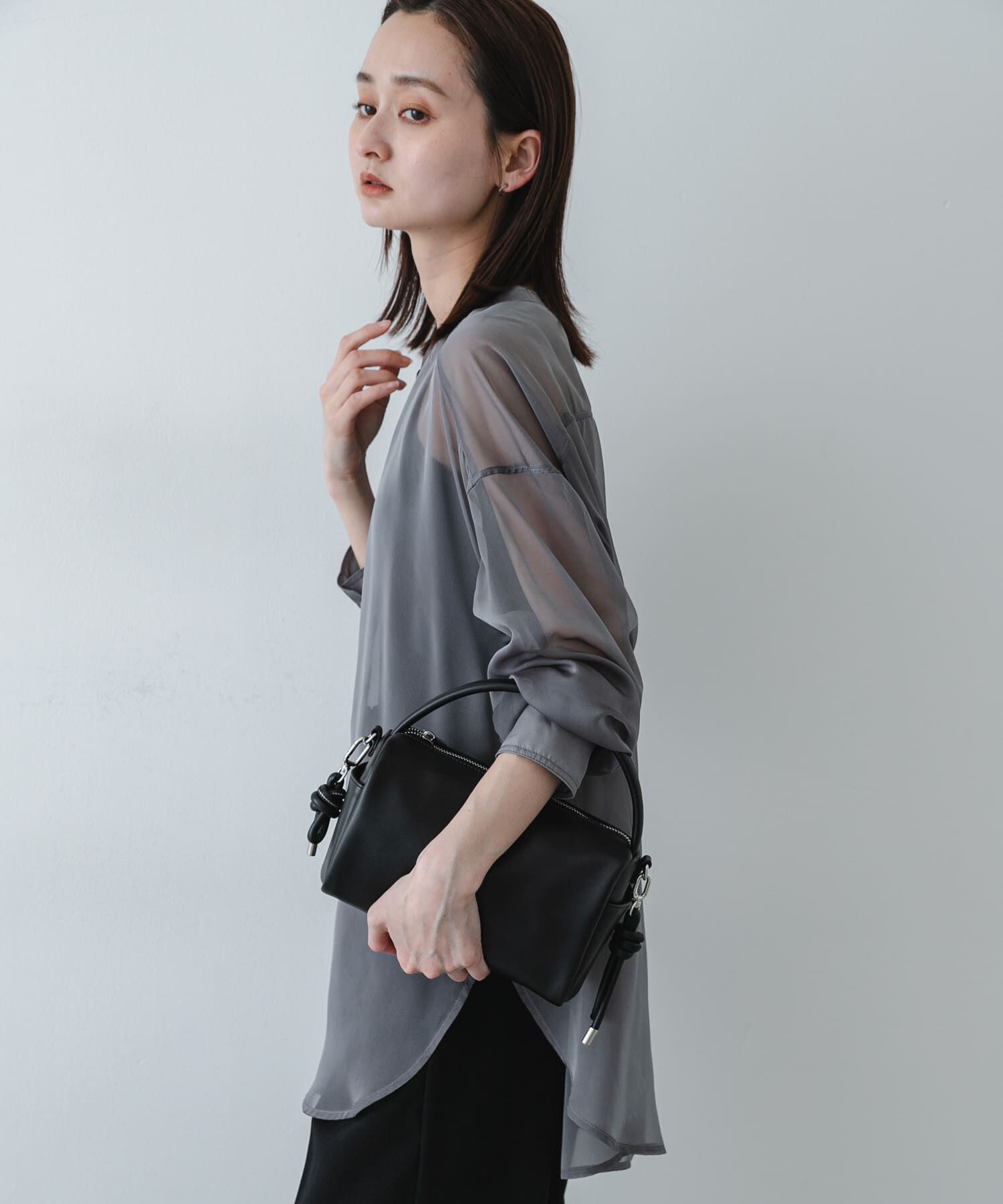 SENSE OF PLACE by URBAN RESEARCH「バンドカラーシャンブレーシアーシャツ」|シャツ・ブラウス|