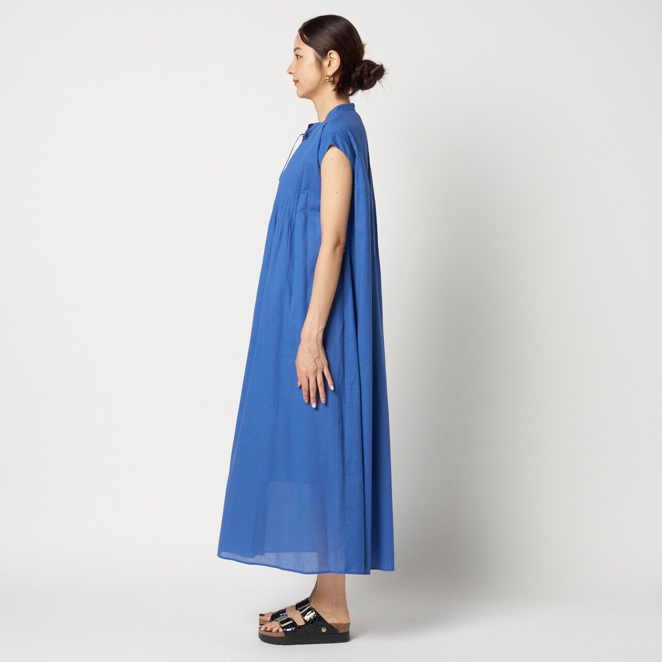  「three dots COTTON LOAN TUCK DRESS」|ワンピース|