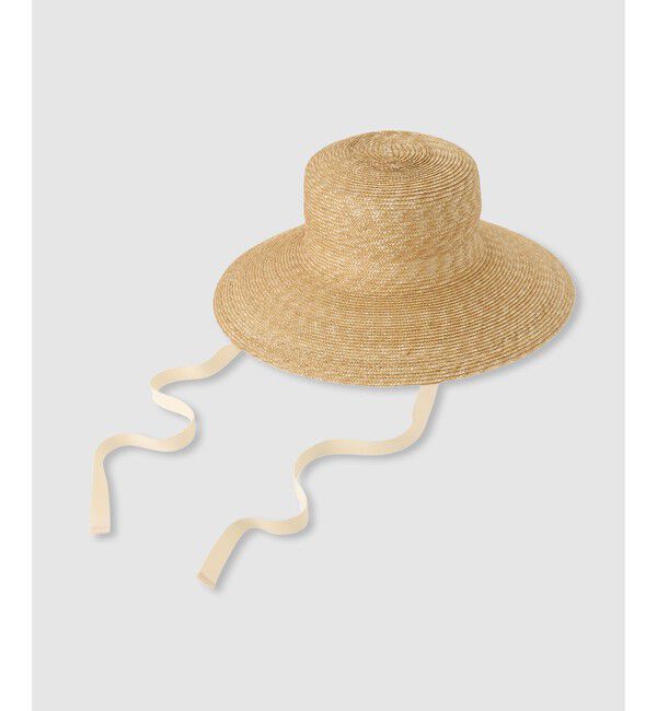 LOULOU WILLOUGHBY「【LOULOU WILLOUGHBY】MIA STRAW CAPELINE」|ハット|ベージュ