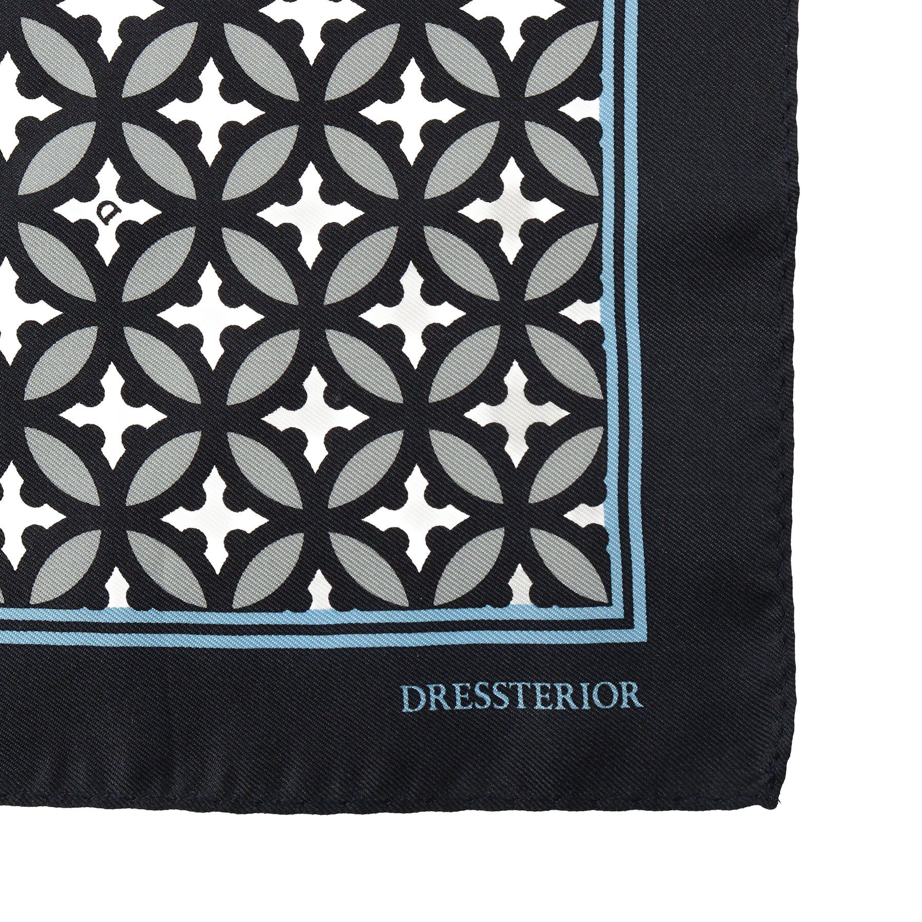 DRESSTERIOR「オーバーラップサークル シルクポケットチーフ」|ハンカチ|