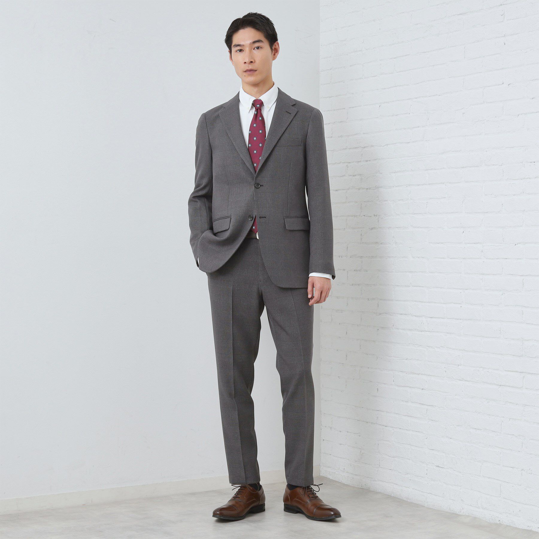 THE SHOP TK「【セットアップ可/防シワ/洗濯機OK】AVANT WOOLYグレンチェックスラックス」|その他|