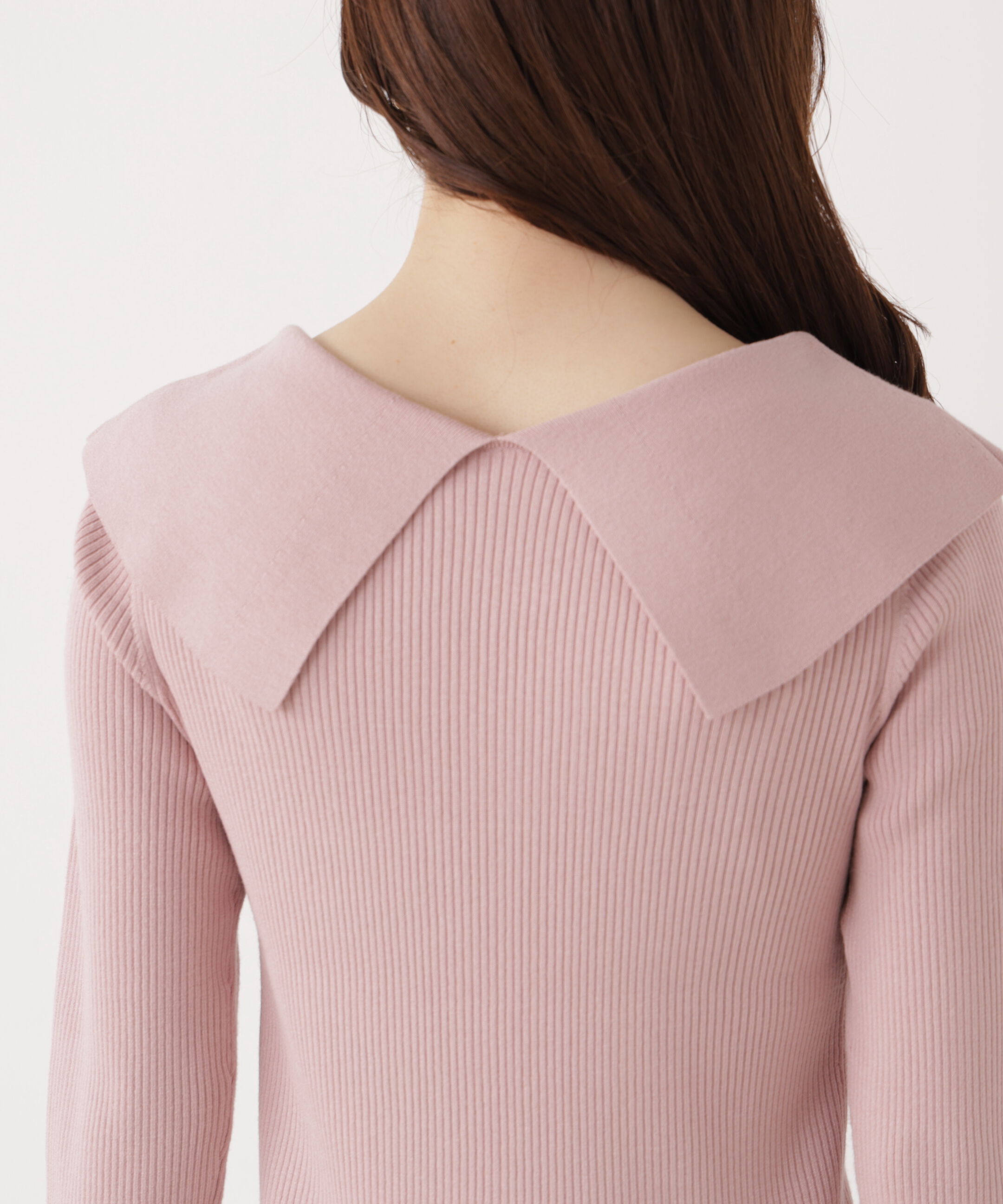 PROPORTION BODY DRESSING「バー付きビッグ襟ニット　26SS」|ニット・セーター|