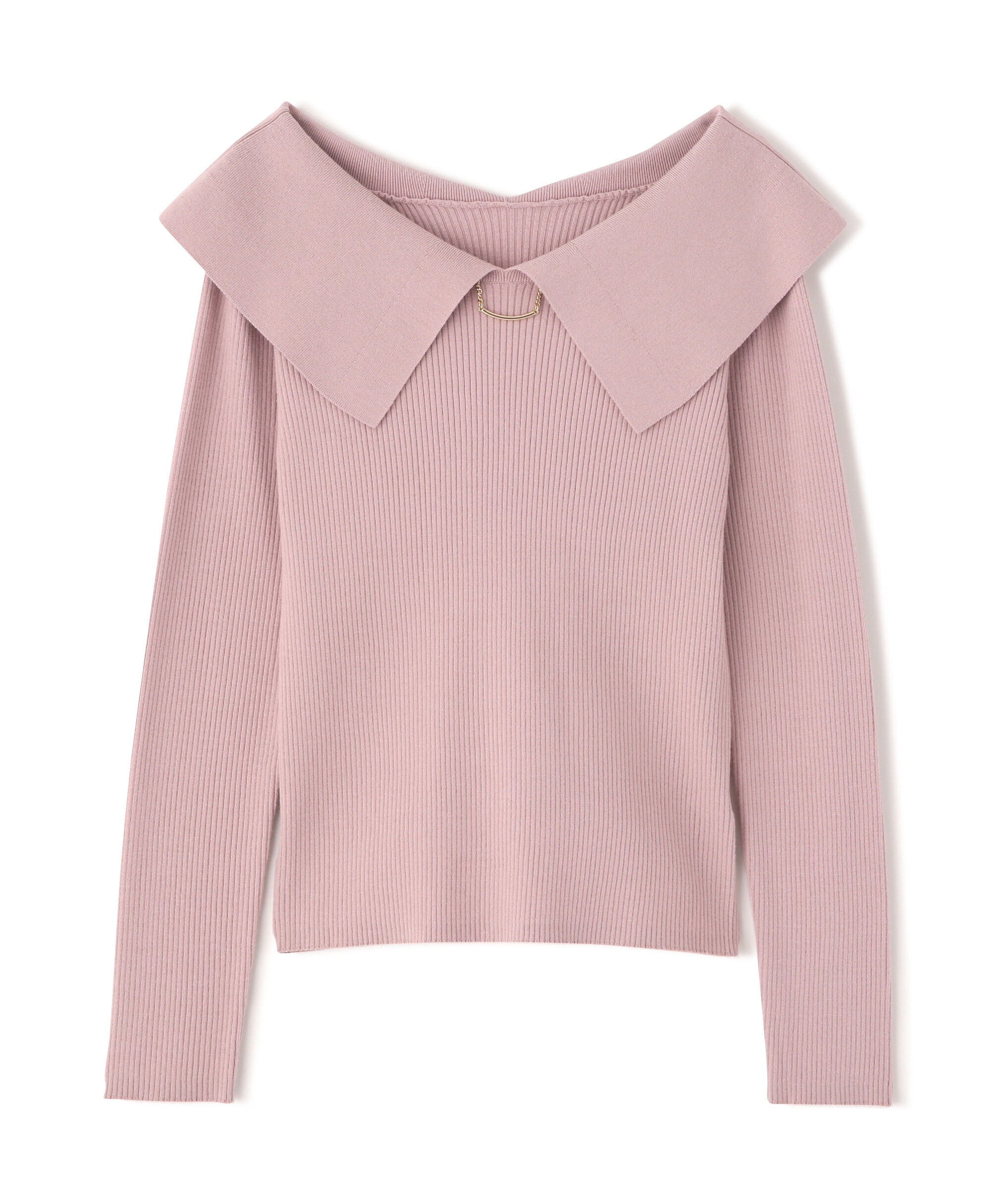 PROPORTION BODY DRESSING「バー付きビッグ襟ニット　26SS」|ニット・セーター|
