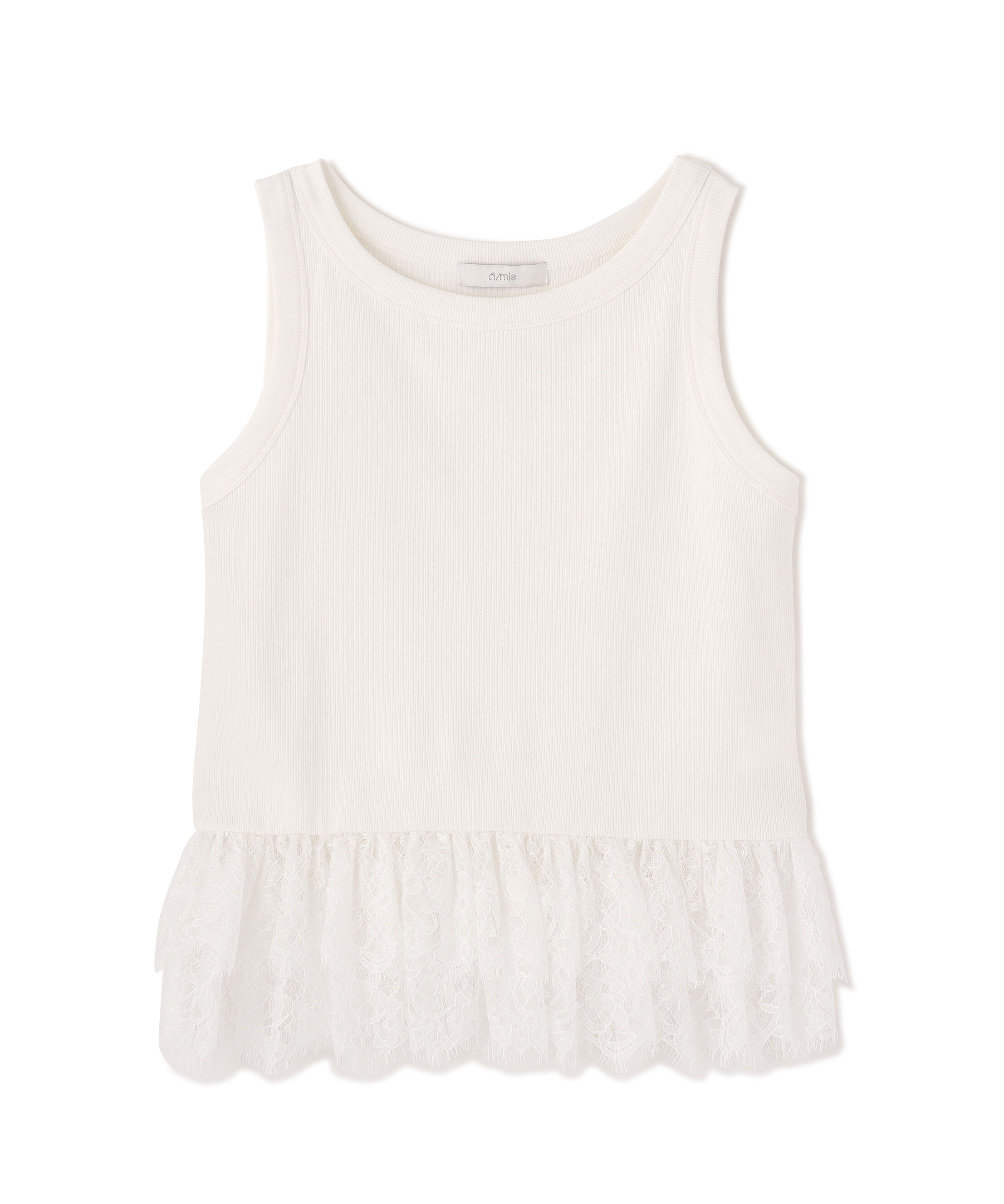 PROPORTION BODY DRESSING「〈a/mie〉レースペプラムタンク」|Tシャツ・カットソー|