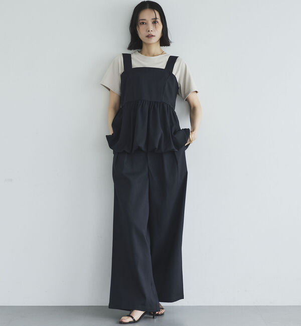 Doux archives「【接触冷感／イージーケア】バールンキャミセットアップ」|ワンピース|BLACK