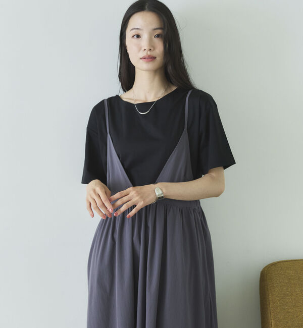 Doux archives「【吸湿透気】ボートネック半袖プルオーバー」|Tシャツ・カットソー|
