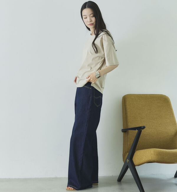 Doux archives「【吸湿透気】ボートネック半袖プルオーバー」|Tシャツ・カットソー|
