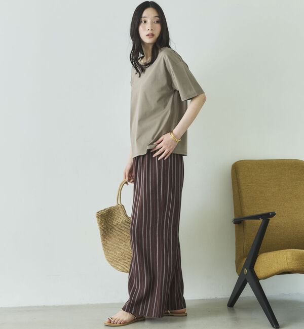 Doux archives「【吸湿透気】ボートネック半袖プルオーバー」|Tシャツ・カットソー|