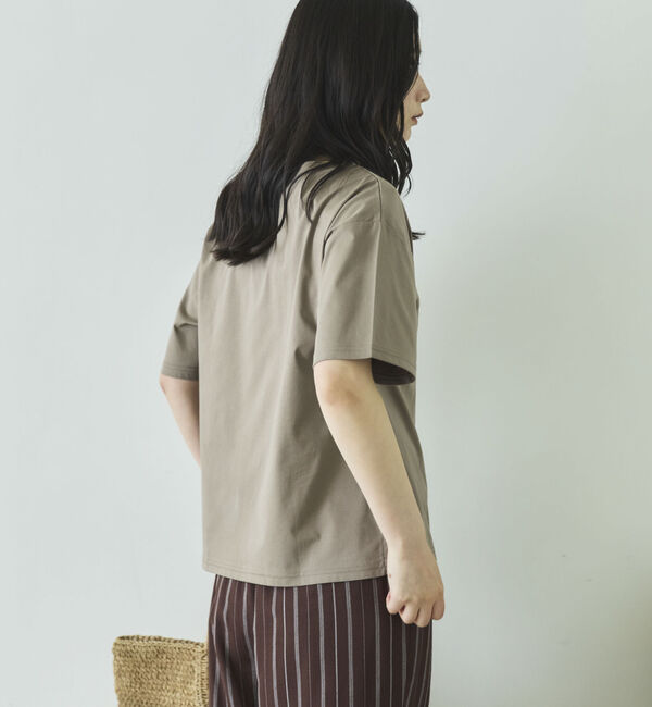 Doux archives「【吸湿透気】ボートネック半袖プルオーバー」|Tシャツ・カットソー|