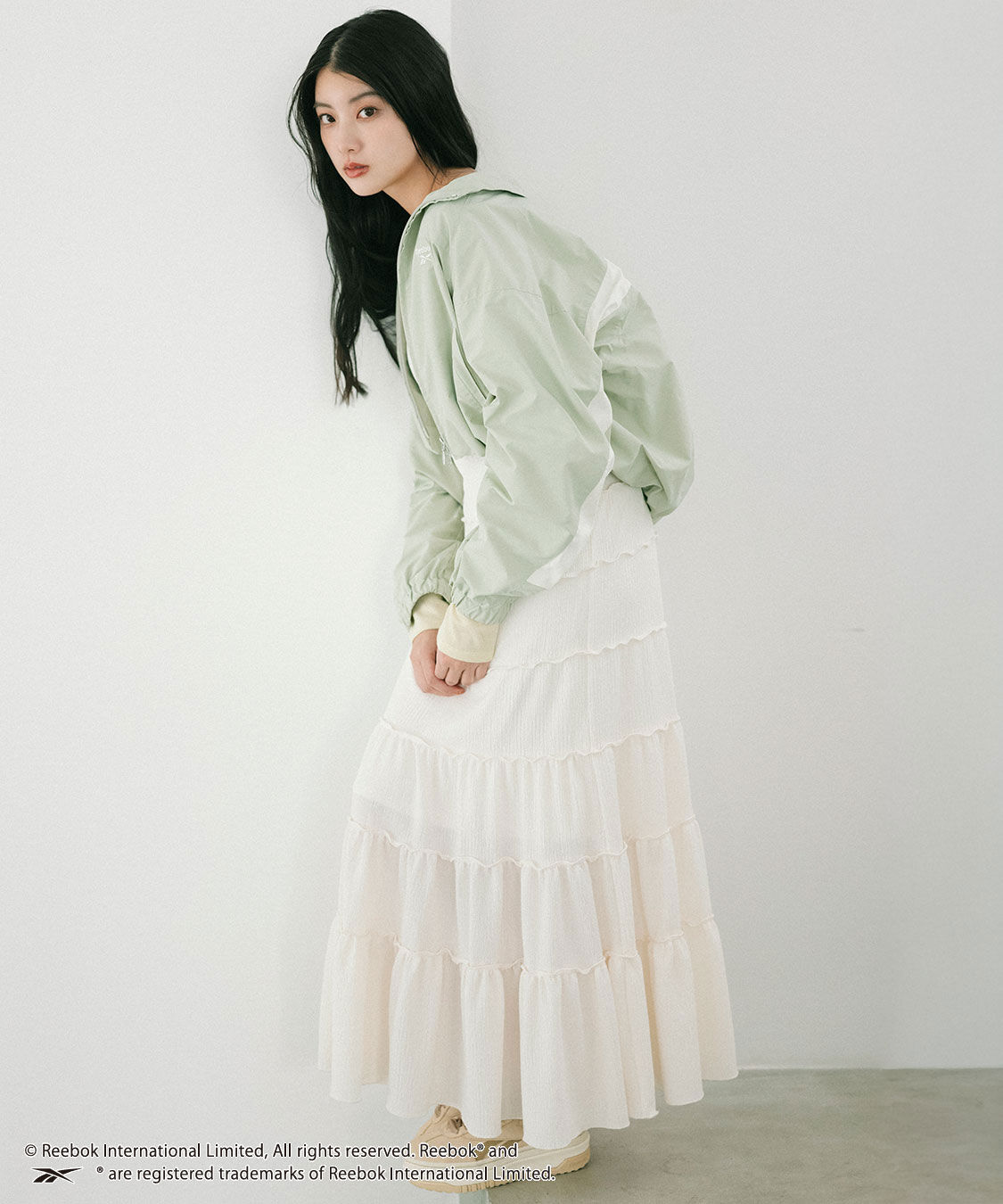 COCO DEAL「クロップドニット&times;メローティアードキャミワンピース」|ワンピース|