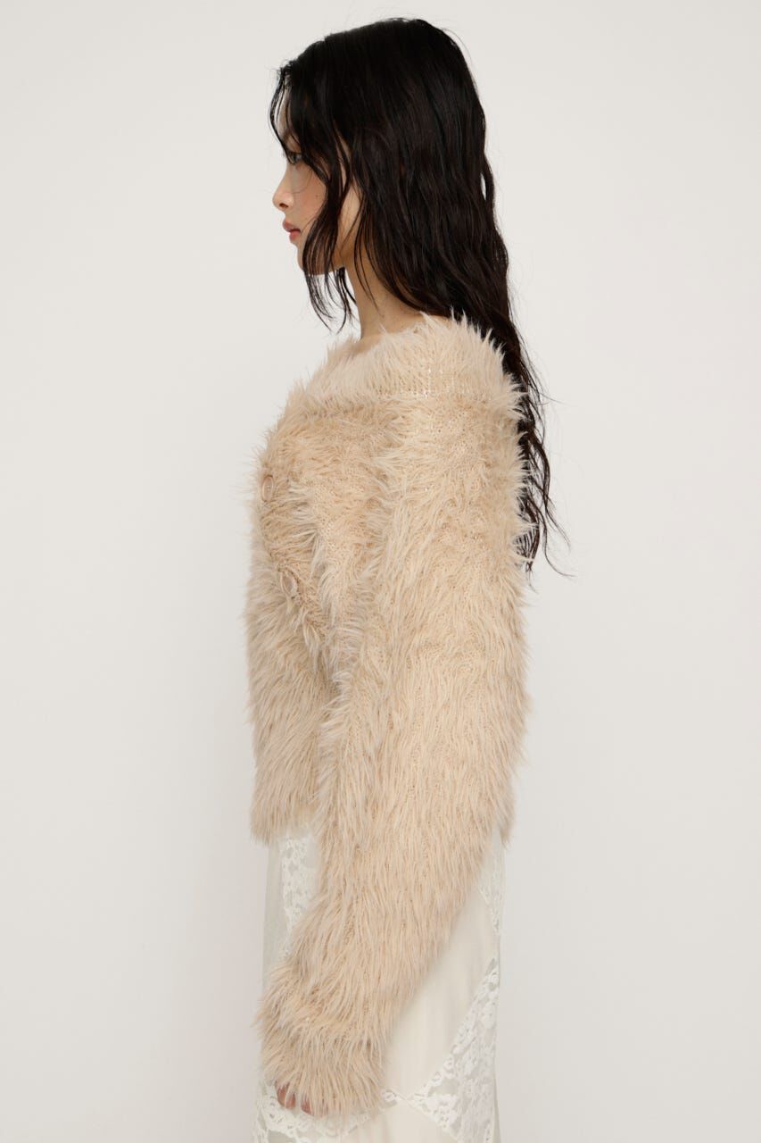 SLY「BIG SHAGGY BUTTON RIB トップス」|ニット・セーター|