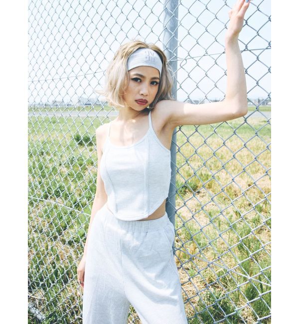 GYDA「front roundワッフルビスチェ」|キャミソール|