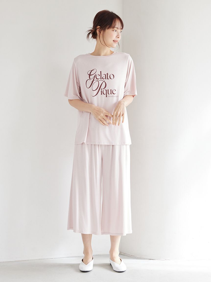 gelato pique「【IFMC.】レーヨンロゴ7分丈パンツ」|ルームウェア|