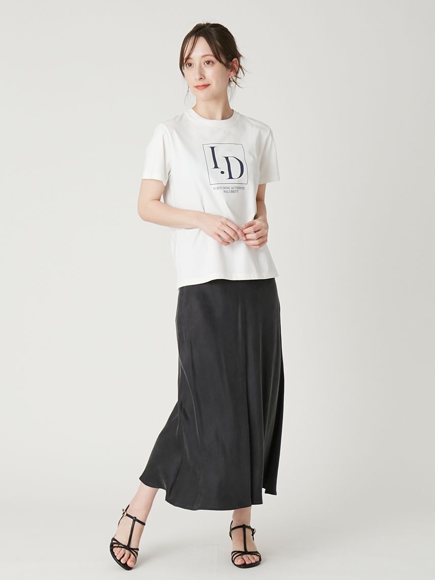 FRAY I.D「I.DロゴプリントTシャツ／ウォッシャブル・防シワ」|Tシャツ・カットソー|