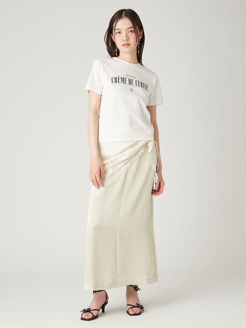 FRAY I.D「グラフィックプリントコンパクトTシャツ／ウォッシャブル・UVカット」|Tシャツ・カットソー|