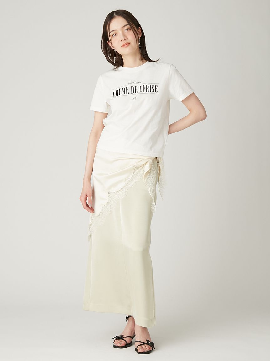 FRAY I.D「グラフィックプリントコンパクトTシャツ／ウォッシャブル・UVカット」|Tシャツ・カットソー|
