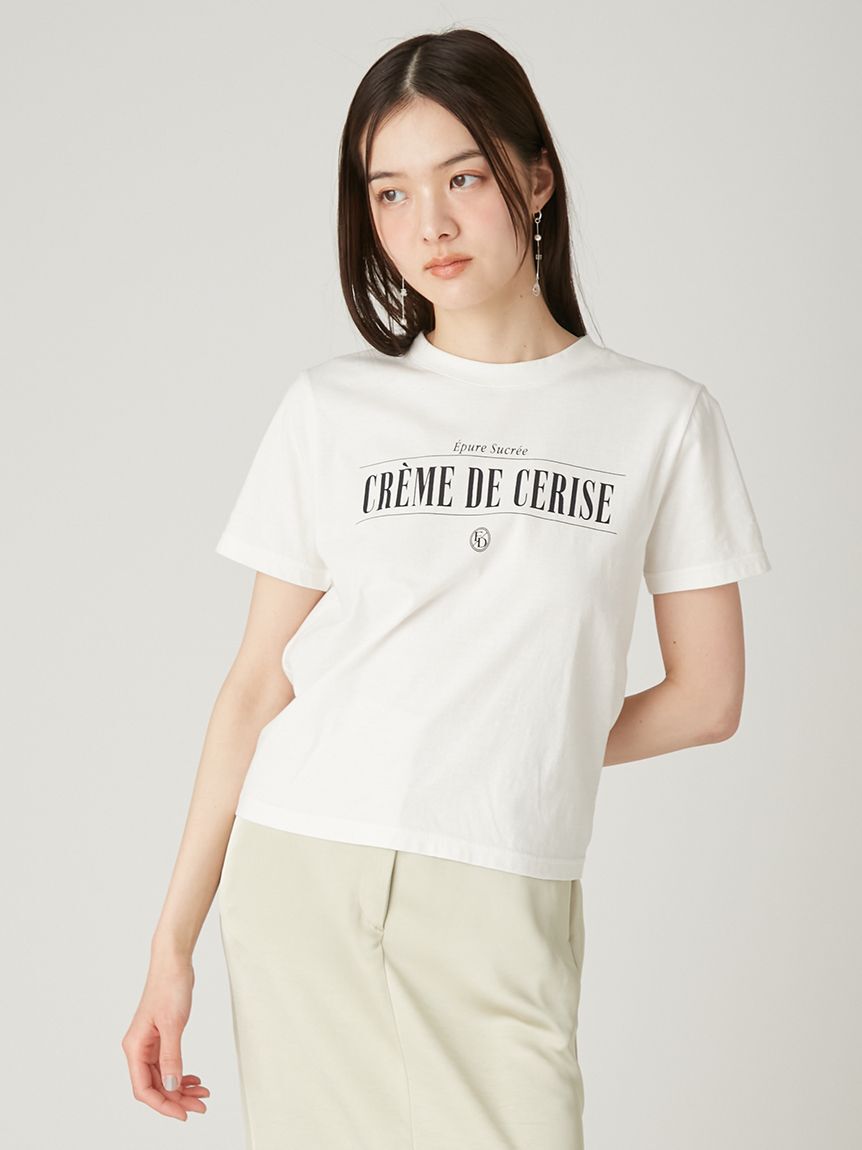 FRAY I.D「グラフィックプリントコンパクトTシャツ／ウォッシャブル・UVカット」|Tシャツ・カットソー|