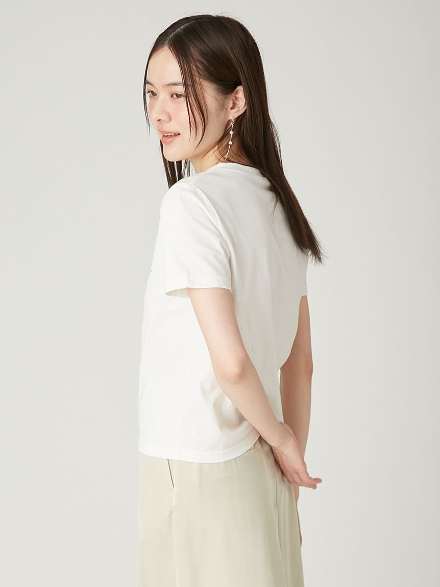 FRAY I.D「グラフィックプリントコンパクトTシャツ／ウォッシャブル・UVカット」|Tシャツ・カットソー|