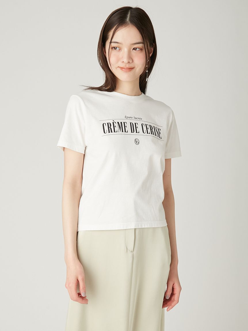 FRAY I.D「グラフィックプリントコンパクトTシャツ／ウォッシャブル・UVカット」|Tシャツ・カットソー|