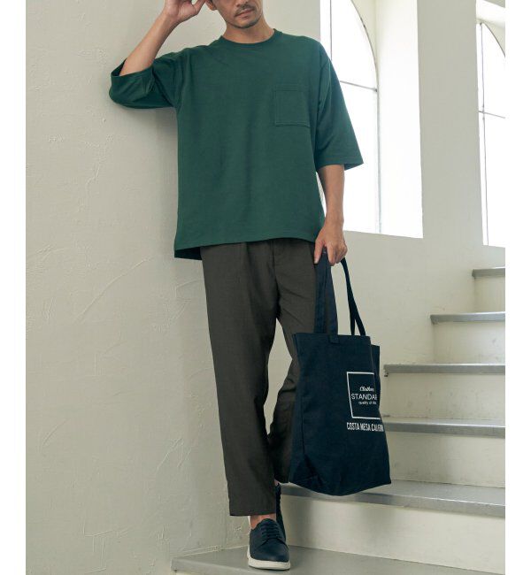 ikka「ストレッチインレイ7分袖Tシャツ」|Tシャツ・カットソー|