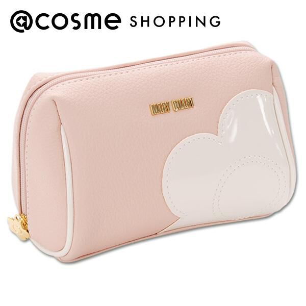  「マリークヮント シュリンクデイジーパッチ オーバルポーチ ピンク 本体 (H10&times;W15&times;D8cm)」|コスメ雑貨|その他