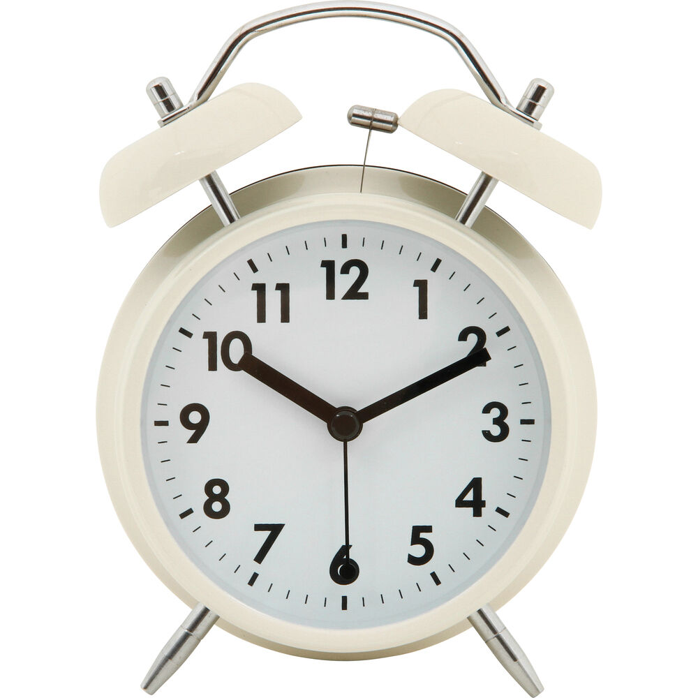 BACKYARD FAMILY「TABLE CLOCK 置時計 ベル 目覚まし時計 通販 置き時計 大音量 アナログ」|クロック・置時計|ホワイト1